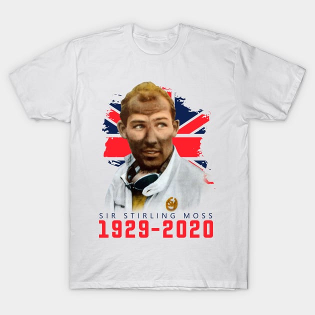 Sir Stirling Moss England Legend T-Shirt by ownerkian